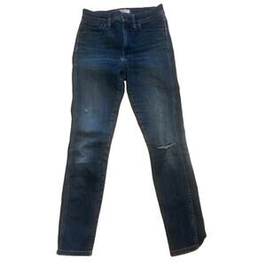 MADWELL 10” High Rise Skinny Distressed Zip Up Blue Jean - 27